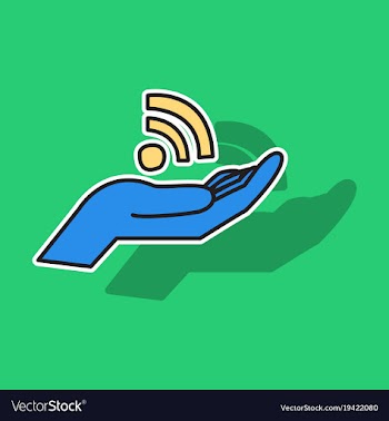 Sticker wifi signal vector image