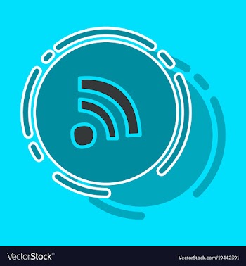 Sticker wifi signal vector image