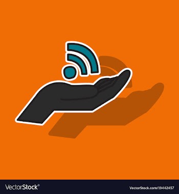Sticker wifi signal vector image
