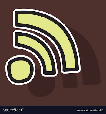 Sticker wifi signal vector image