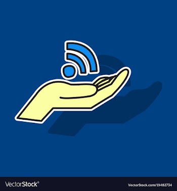 Sticker wifi signal vector image