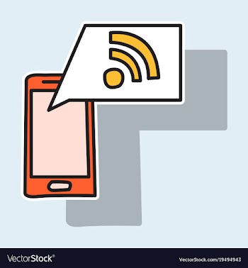 Sticker wifi signal vector image