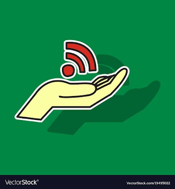 Sticker wifi signal vector image