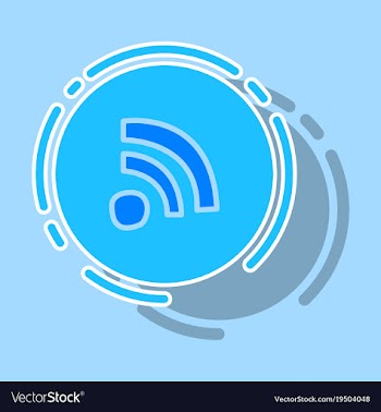 Sticker wifi signal vector image