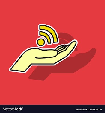 Sticker wifi signal vector image
