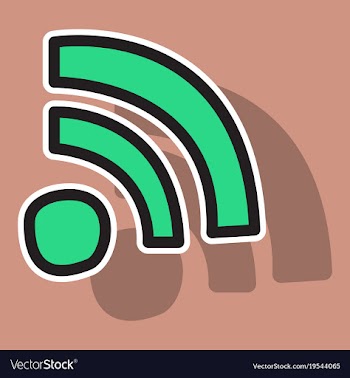 Sticker wifi signal vector image