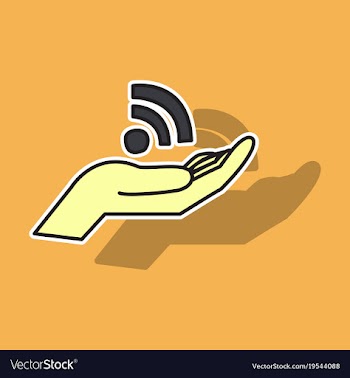 Sticker wifi signal vector image