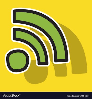 Sticker wifi signal vector image