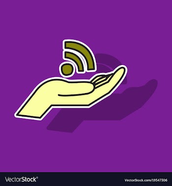 Sticker wifi signal vector image