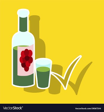 Sticker wine bottle it can serve as a layout for vector image