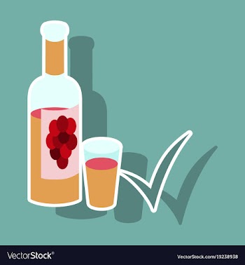 Sticker wine bottle it can serve as a layout for vector image