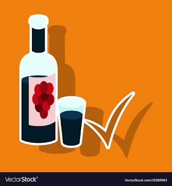 Sticker wine bottle it can serve as a layout for vector image