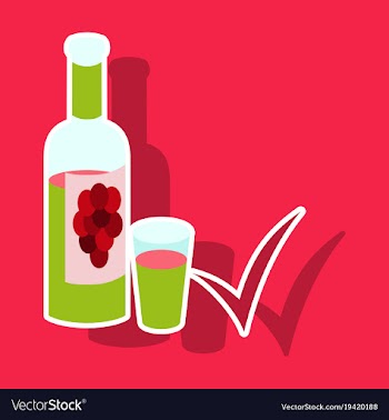 Sticker wine bottle it can serve as a layout for vector image