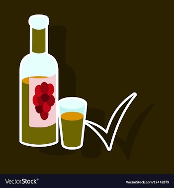 Sticker wine bottle it can serve as a layout for vector image