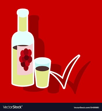 Sticker wine bottle it can serve as a layout for vector image