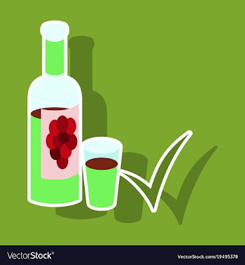Sticker wine bottle it can serve as a layout for vector image