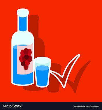 Sticker wine bottle it can serve as a layout for vector image