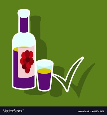 Sticker wine bottle it can serve as a layout for vector image