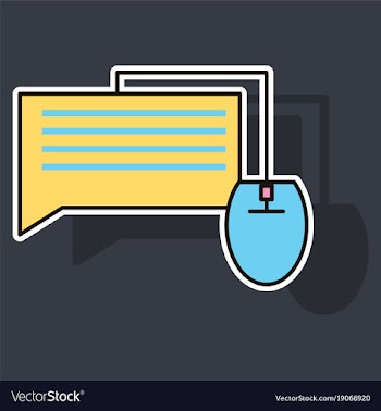 Sticker with speech bubble symbol chat icon vector image