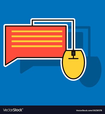 Sticker with speech bubble symbol chat icon vector image