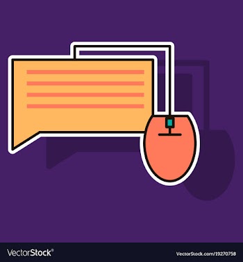 Sticker with speech bubble symbol chat icon vector image