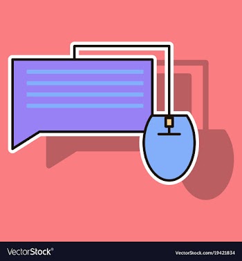 Sticker with speech bubble symbol chat icon vector image