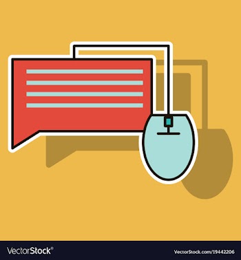Sticker with speech bubble symbol chat icon vector image