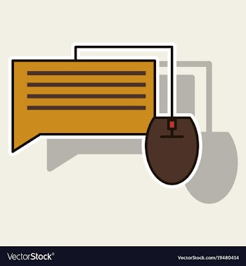 Sticker with speech bubble symbol chat icon vector image