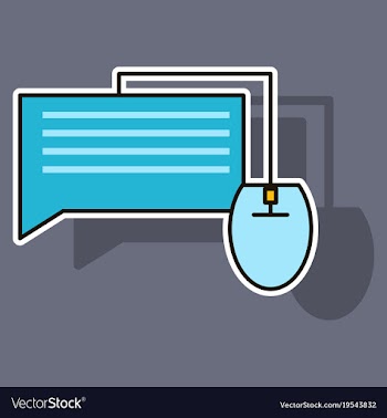Sticker with speech bubble symbol chat icon vector image