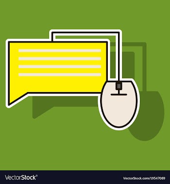 Sticker with speech bubble symbol chat icon vector image