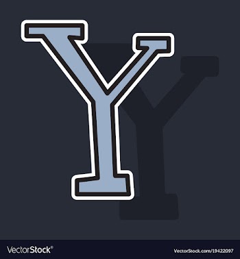Sticker yahoo icon social company logo search vector image