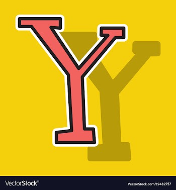 Sticker yahoo icon social company logo search vector image