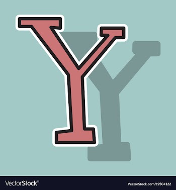 Sticker yahoo icon social company logo search vector image