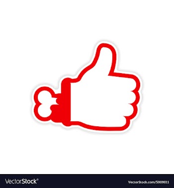 Sticker Zombie bloody hand on white background vector image