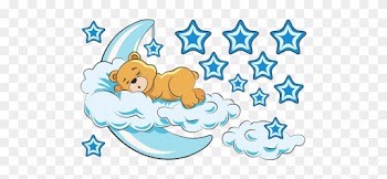 Stickers For Kids - Oso En Una Nube