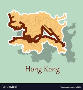 Stickers in form of hongkong vector image