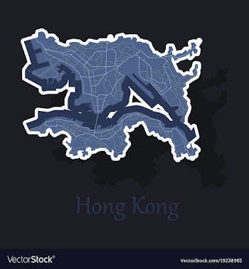 Stickers in form of hongkong vector image