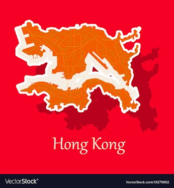 Stickers in form of hongkong vector image