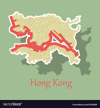 Stickers in form of hongkong vector image