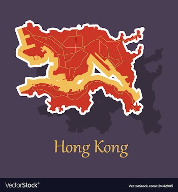 Stickers in form of hongkong vector image