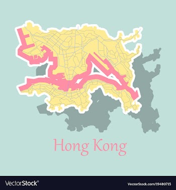 Stickers in form of hongkong vector image