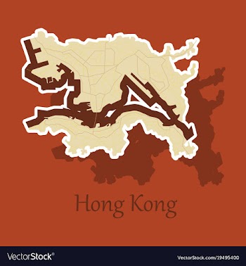 Stickers in form of hongkong vector image
