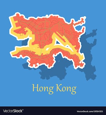 Stickers in form of hongkong vector image