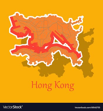 Stickers in form of hongkong vector image