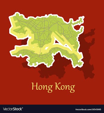 Stickers in form of hongkong vector image
