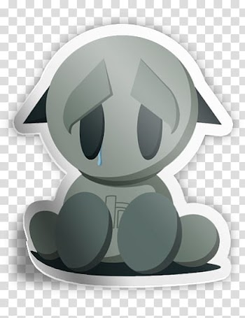 Stickers, sad animal transparent background PNG clipart