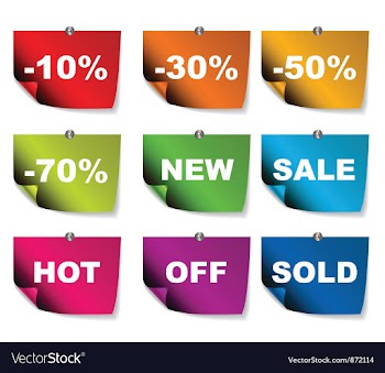 Stickers set with shadow vector image