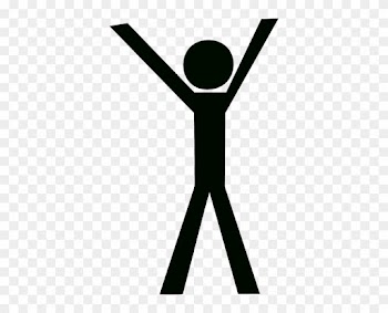 Stickman Graduation - Clipart Library - Stick Figure Hands Up