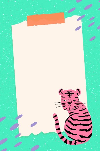 Sticky note frame background, tiger | Free Photo - rawpixel