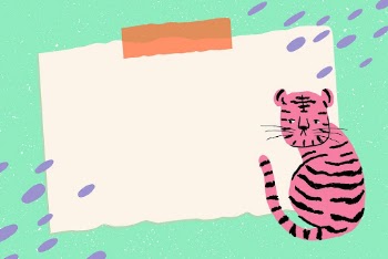 Sticky note frame background, tiger | Free PSD - rawpixel